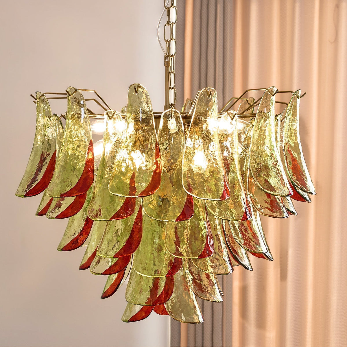 Celoraria Kronleuchter Murano-Glas-Blütenblätter Elegant