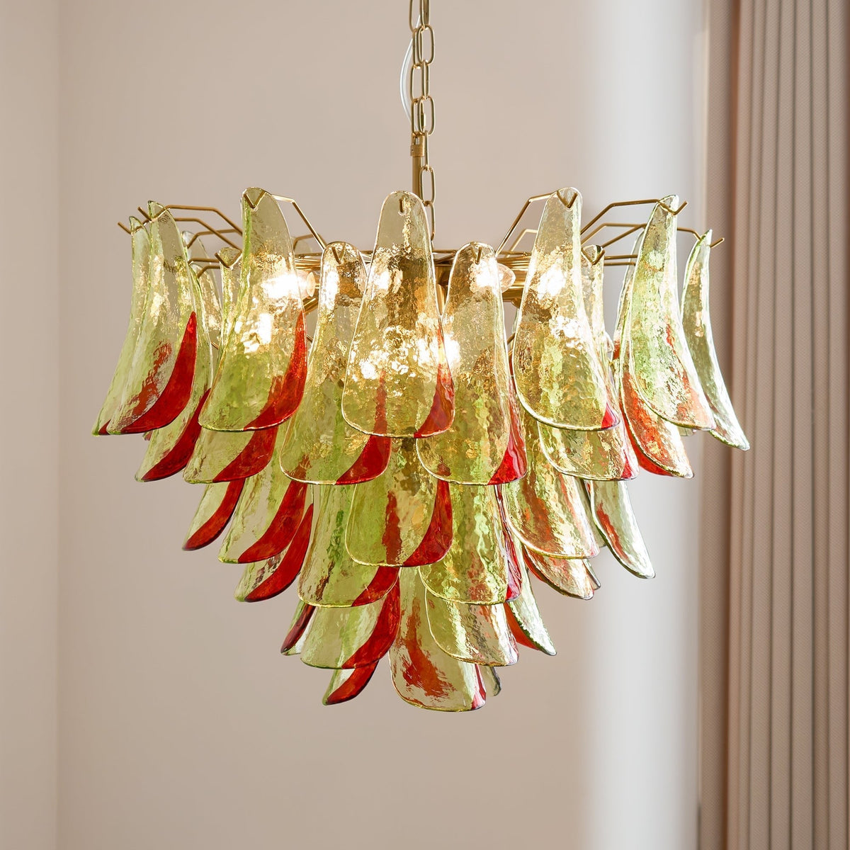Celoraria Kronleuchter Murano-Glas-Blütenblätter Elegant