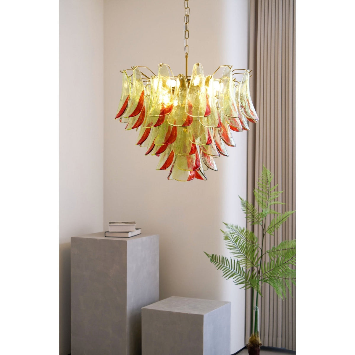 Celoraria Kronleuchter Murano-Glas-Blütenblätter Elegant