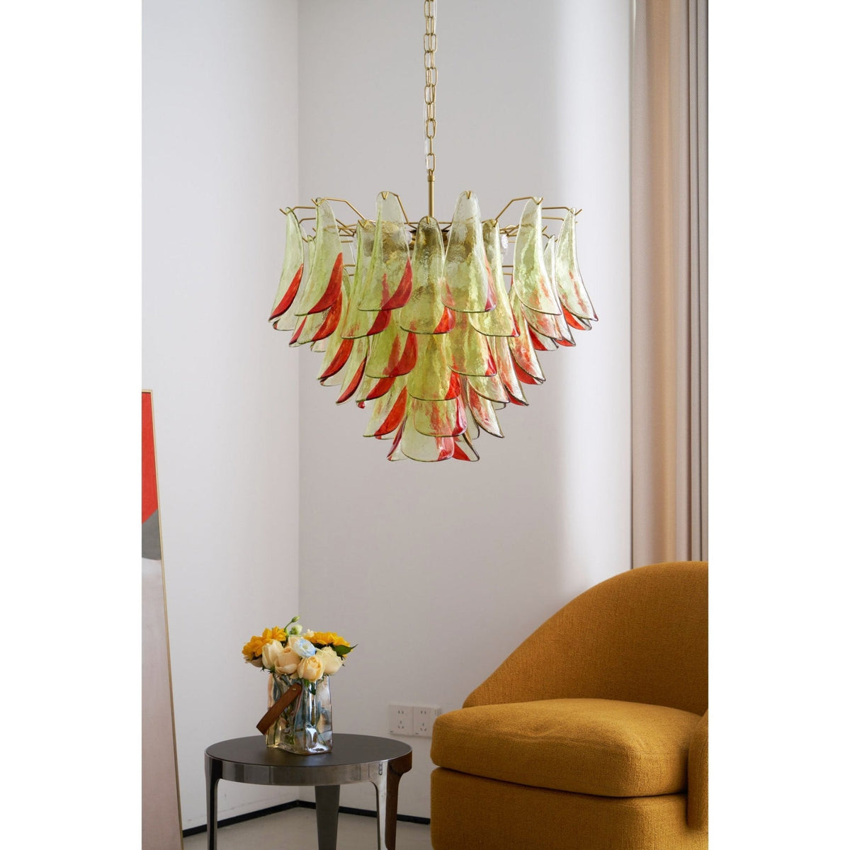 Celoraria Kronleuchter Murano-Glas-Blütenblätter Elegant