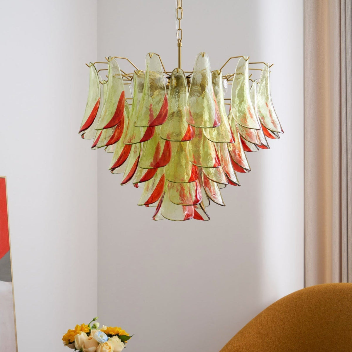 Celoraria Kronleuchter Murano-Glas-Blütenblätter Elegant