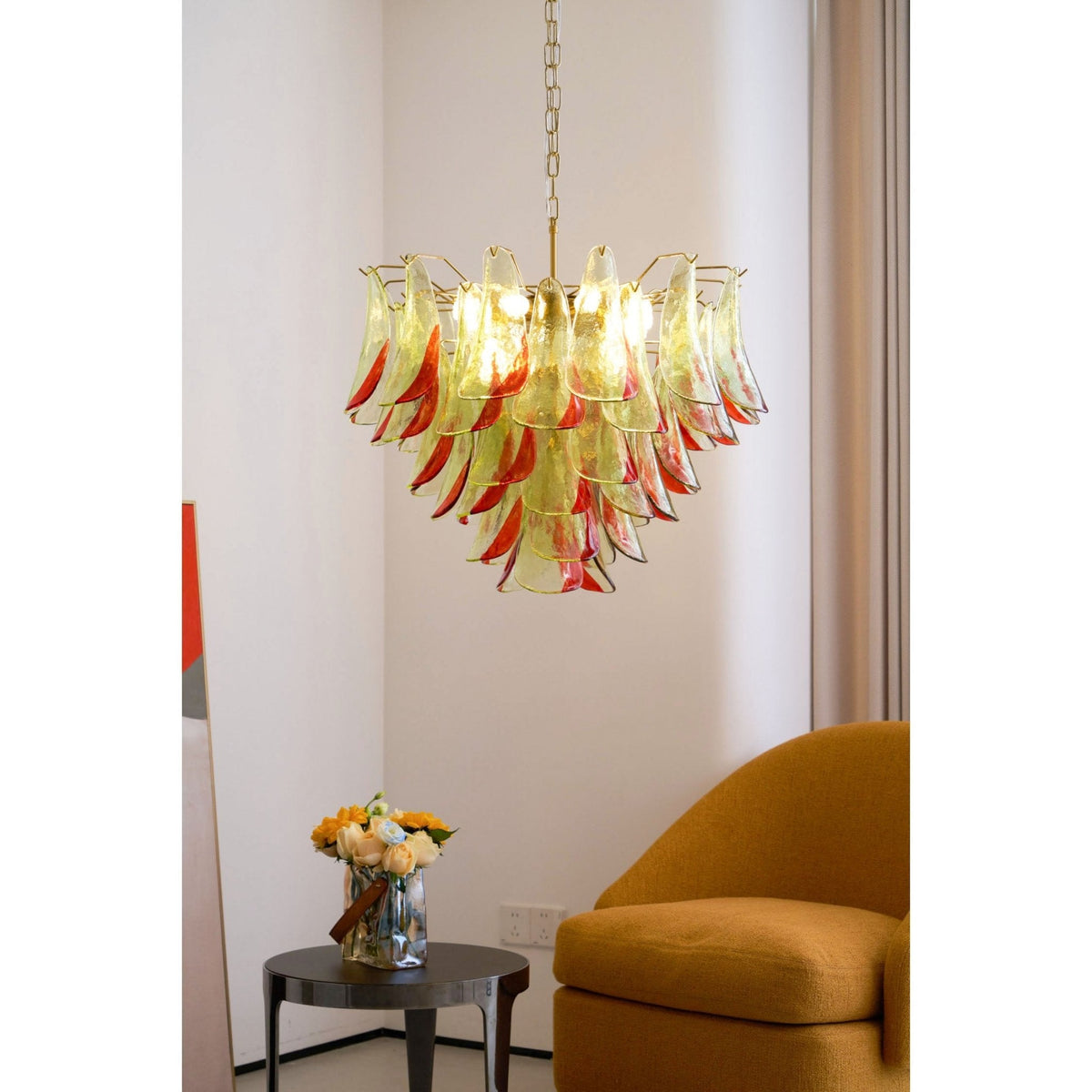 Celoraria Kronleuchter Murano-Glas-Blütenblätter Elegant