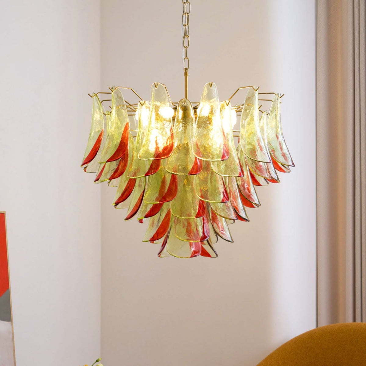 Celoraria Kronleuchter Murano-Glas-Blütenblätter Elegant