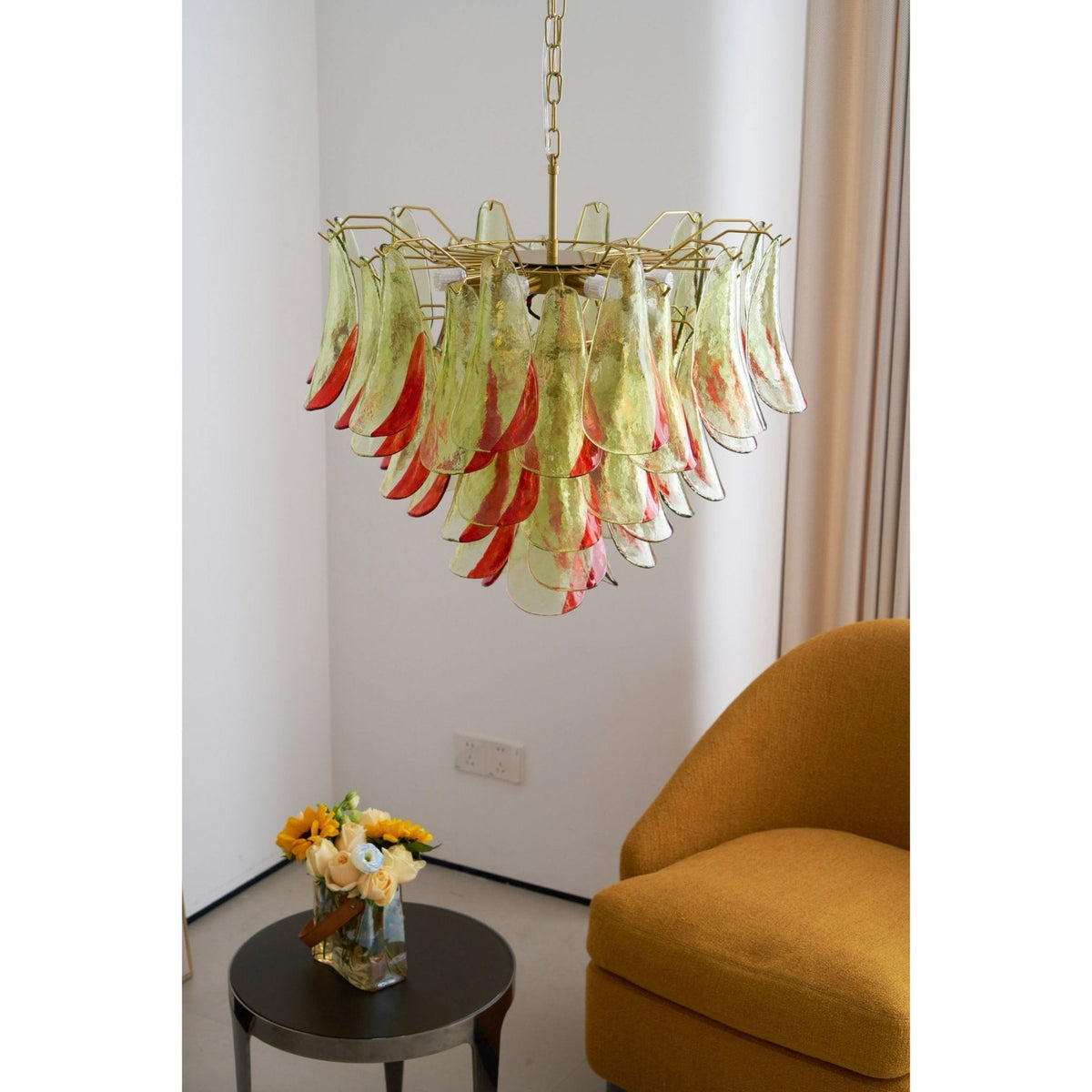 Celoraria Kronleuchter Murano-Glas-Blütenblätter Elegant