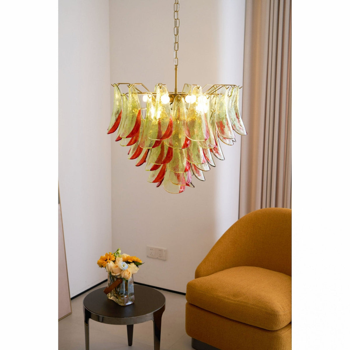 Celoraria Kronleuchter Murano-Glas-Blütenblätter Elegant