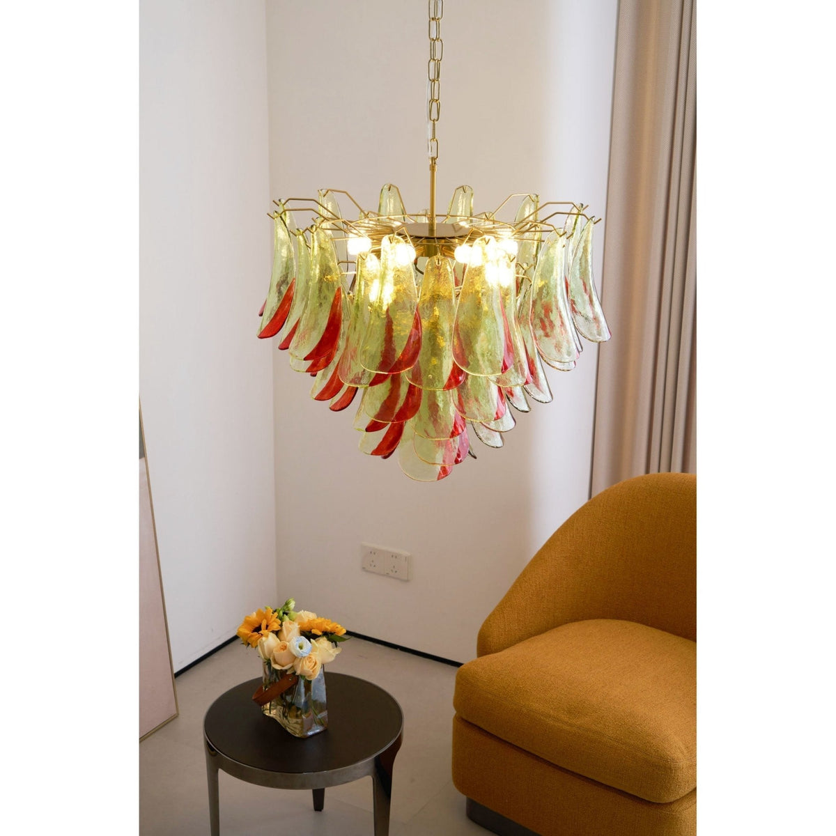 Celoraria Kronleuchter Murano-Glas-Blütenblätter Elegant