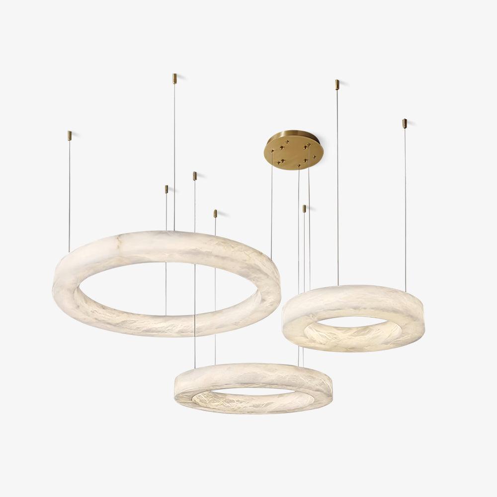 Vaelen Alabaster Multi-Ring Pendelleuchte