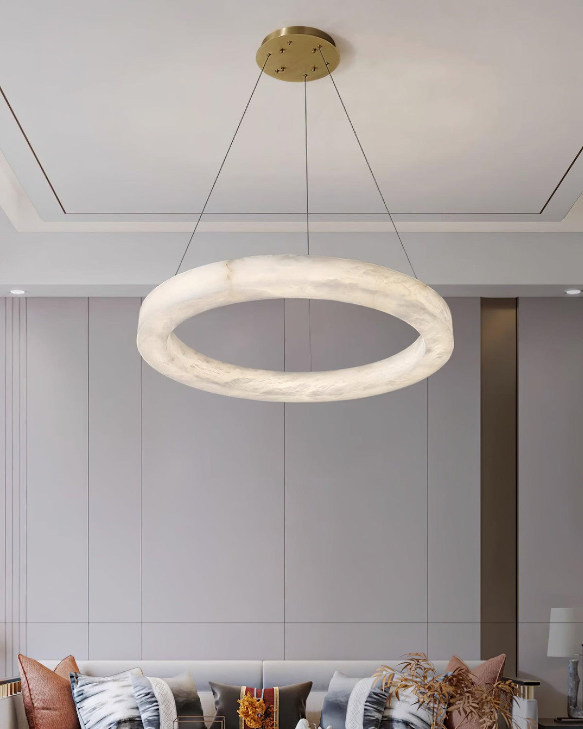 Vaelen Alabaster Multi-Ring Pendelleuchte