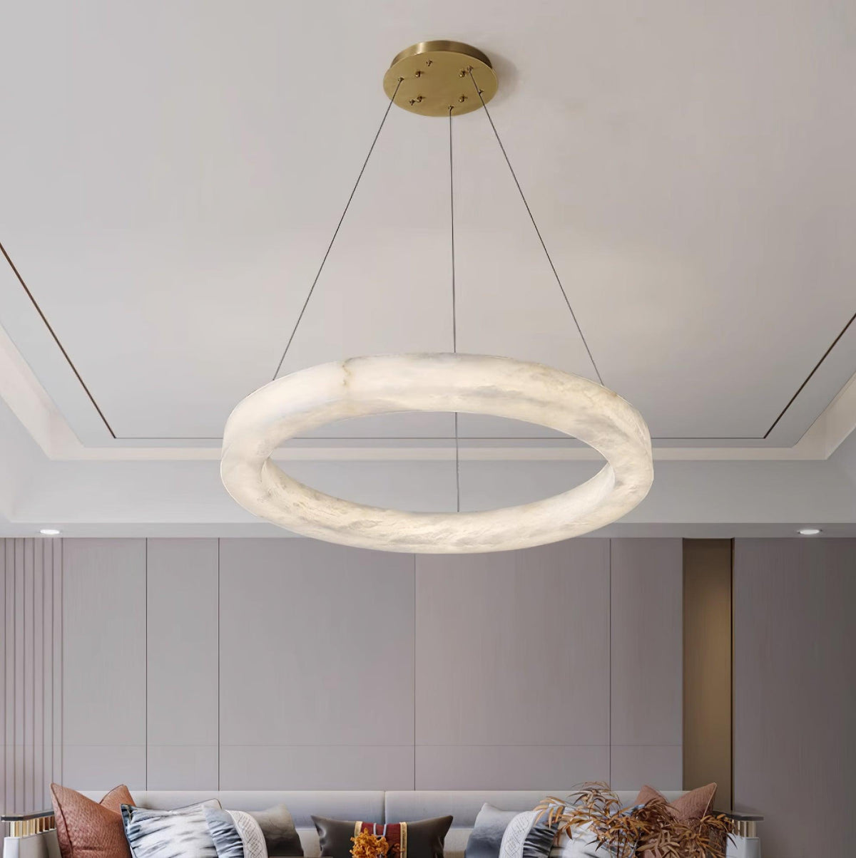 Vaelen Alabaster Multi-Ring Pendelleuchte