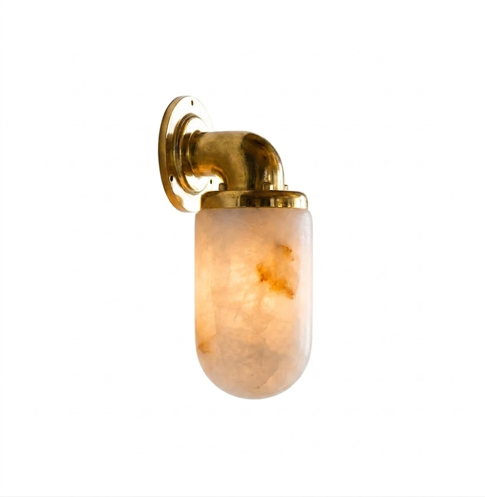 Marine Alabaster-Wandleuchte