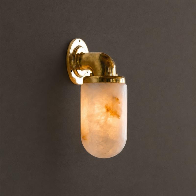 Marine Alabaster-Wandleuchte