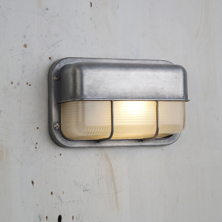 Olcarila Vintage Outdoor Glasmuschel Wandleuchte