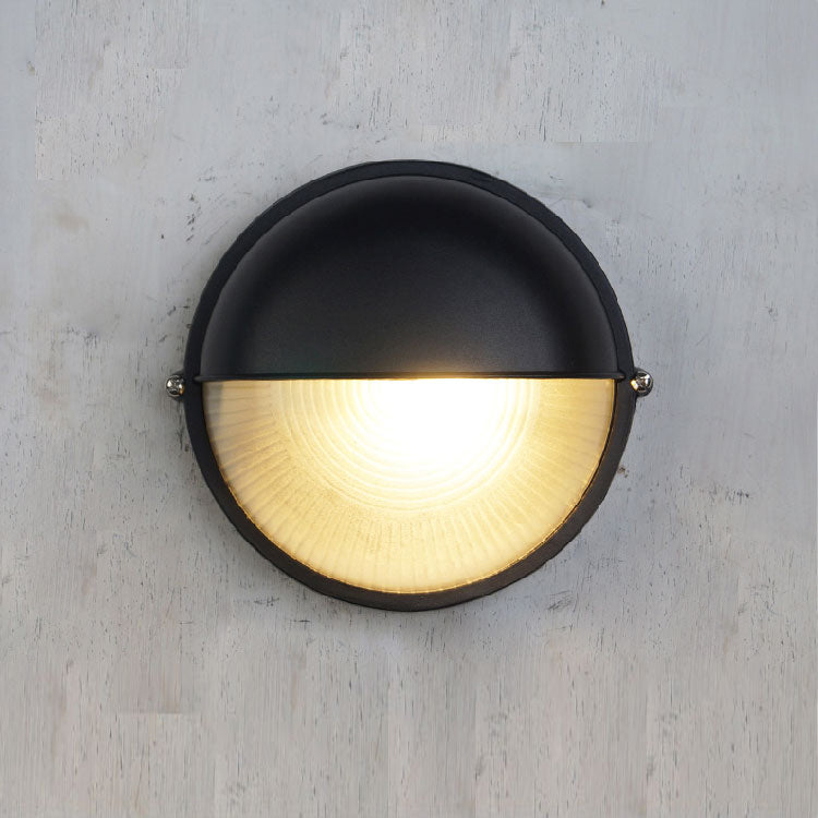 Olcarila Vintage Outdoor Glasmuschel Wandleuchte
