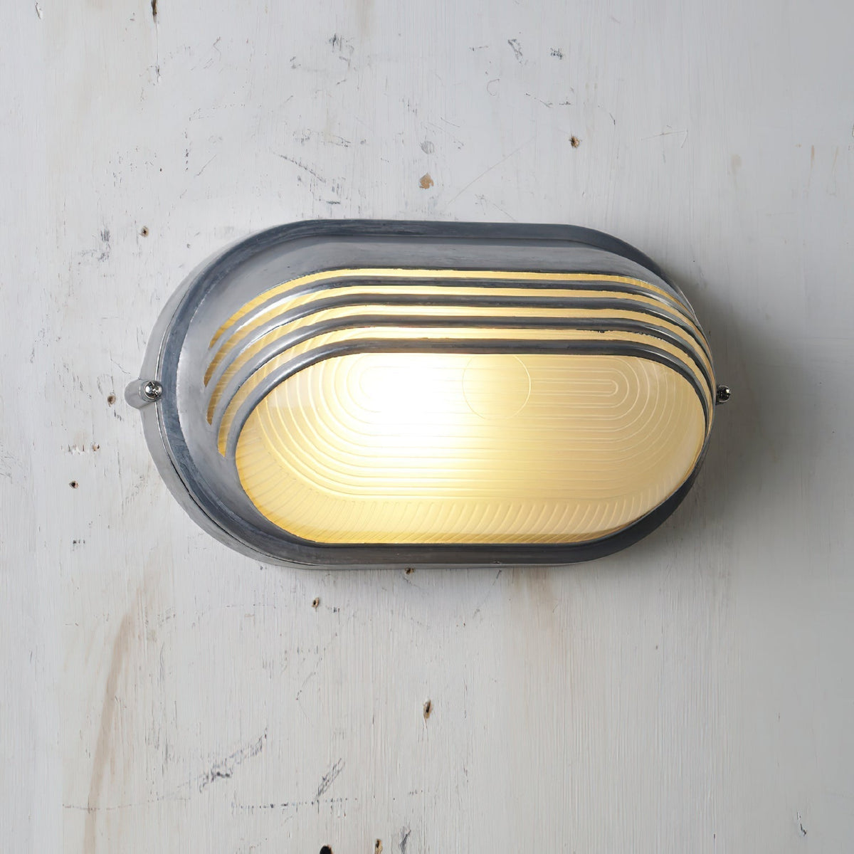 Olcarila Vintage Outdoor Glasmuschel Wandleuchte