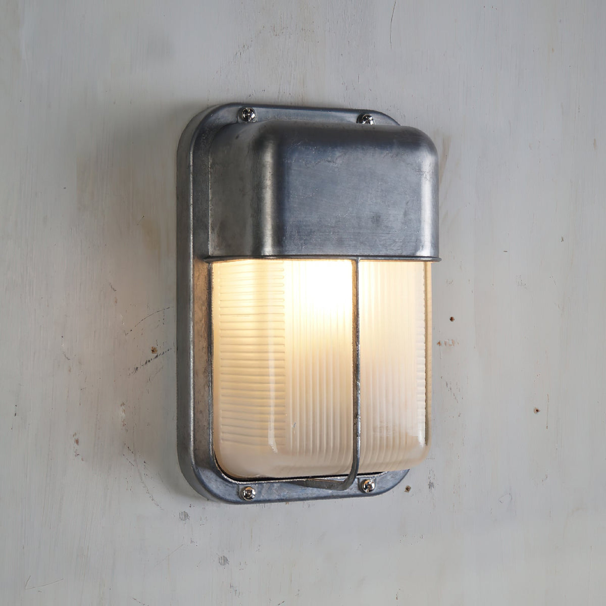 Olcarila Vintage Outdoor Glasmuschel Wandleuchte