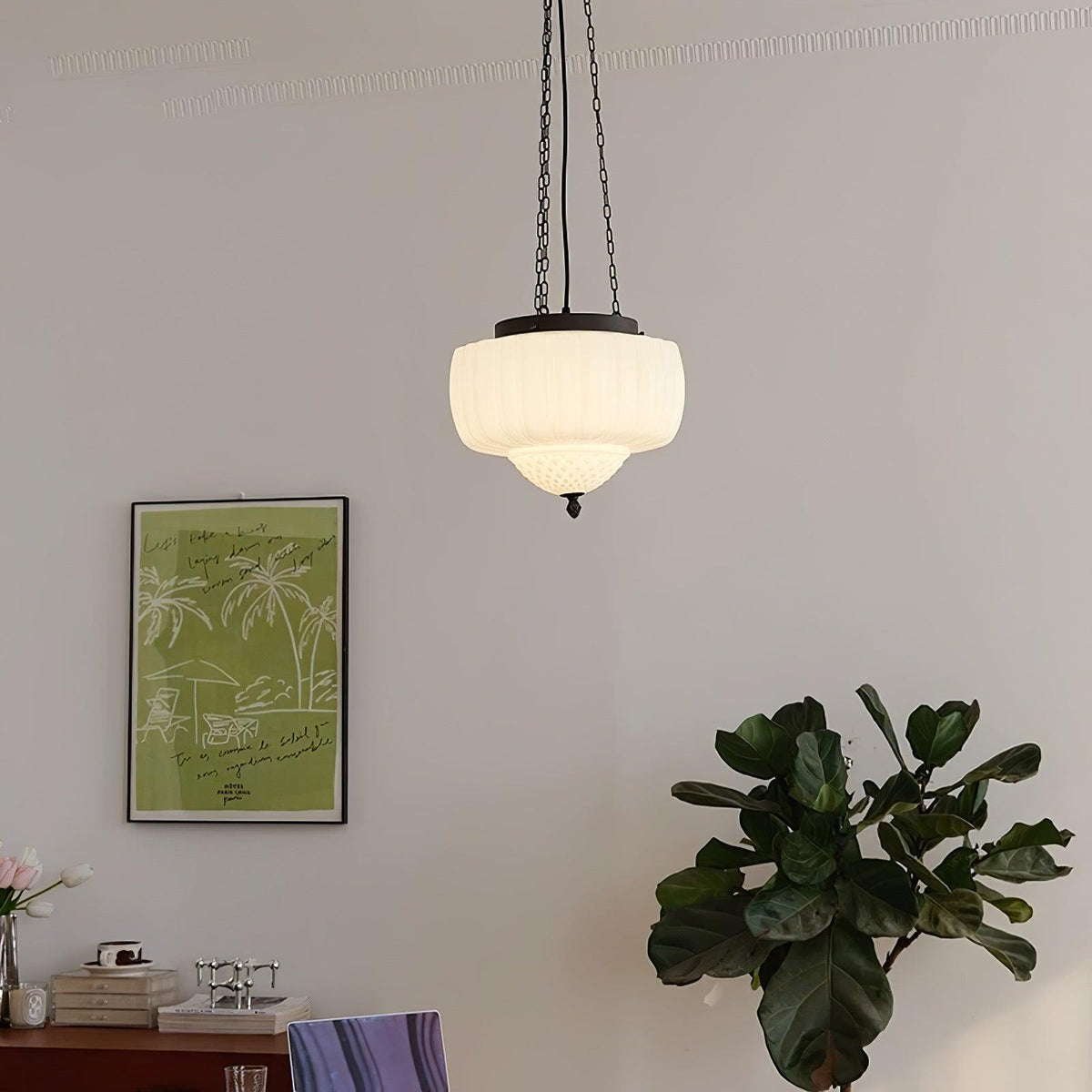 Yara zeitgenössische Pendelleuchte aus Glas