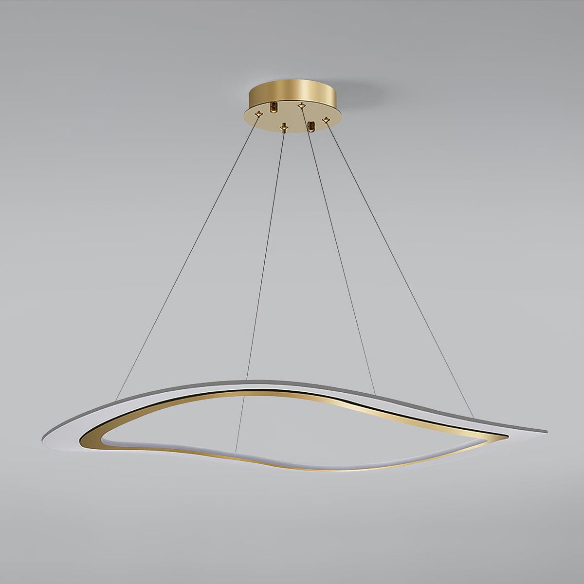 Soleleon Kronleuchter aus Acryl in Gold modern