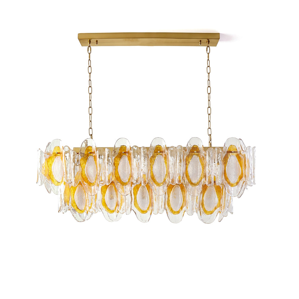 Liorueon Kronleuchter aus Glas mit langer Form