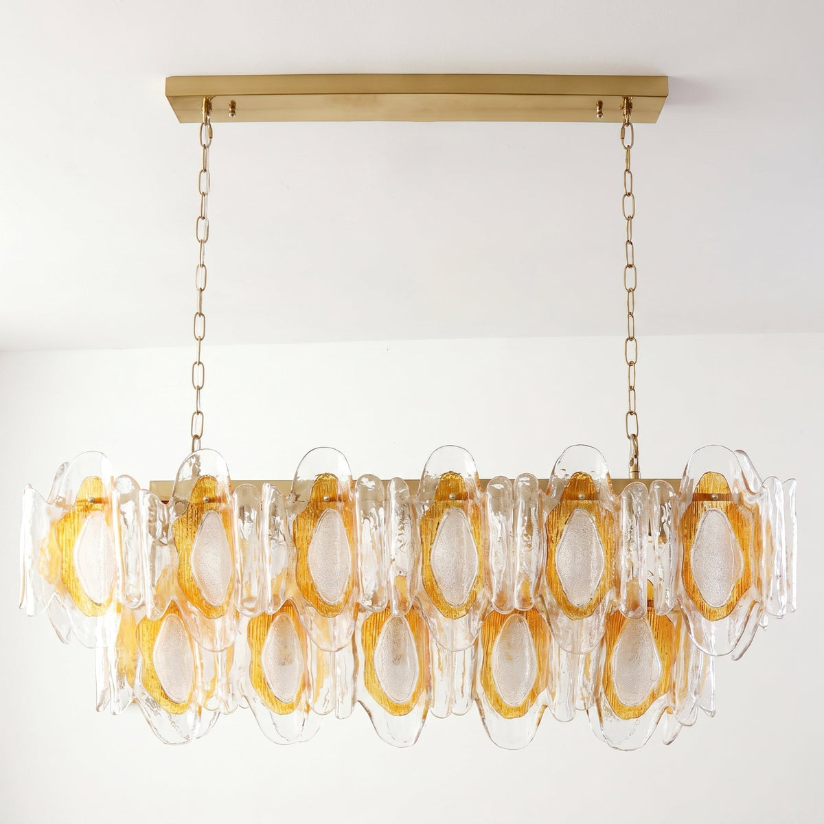 Liorueon Kronleuchter aus Glas mit langer Form