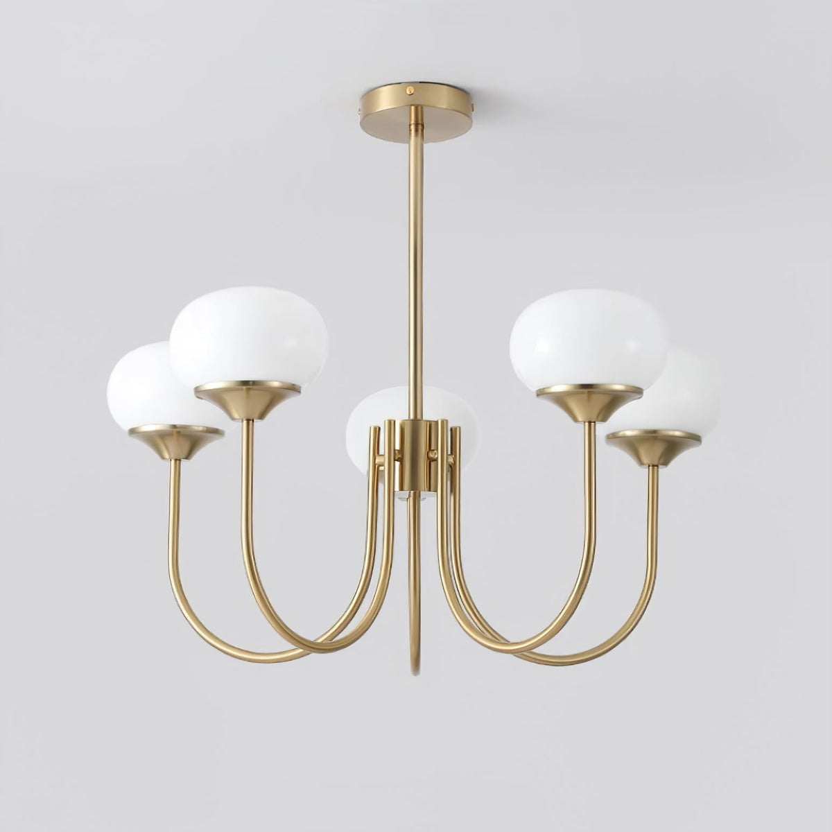 Velenian Kronleuchter rosa Glas Kugel Gold