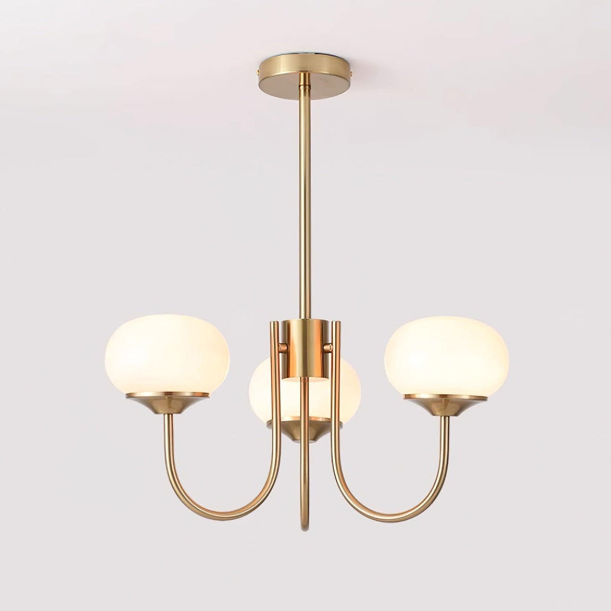 Velenian Kronleuchter rosa Glas Kugel Gold