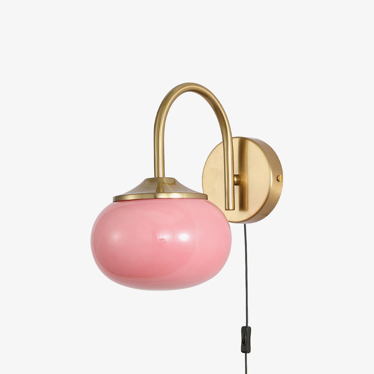 Kevely Premium zeitgenössische Kunst-Wandleuchte aus Glas mit Stecker