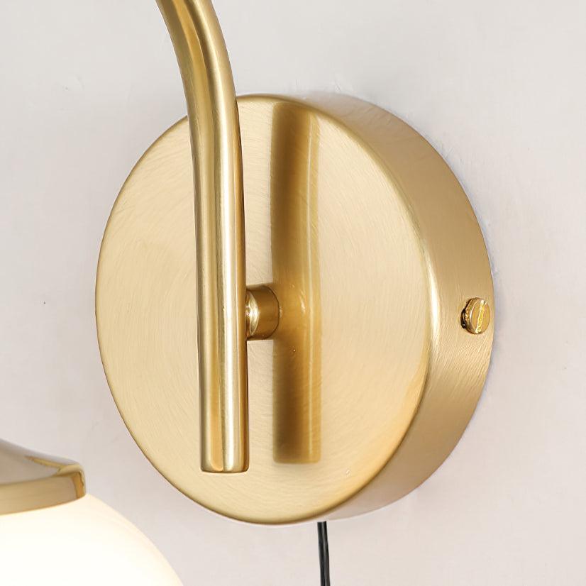 Kevely Premium zeitgenössische Kunst-Wandleuchte aus Glas mit Stecker