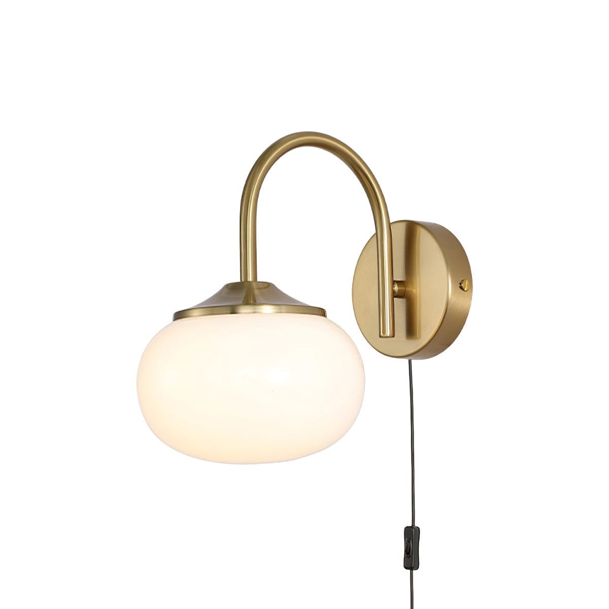 Kevely Premium zeitgenössische Kunst-Wandleuchte aus Glas mit Stecker