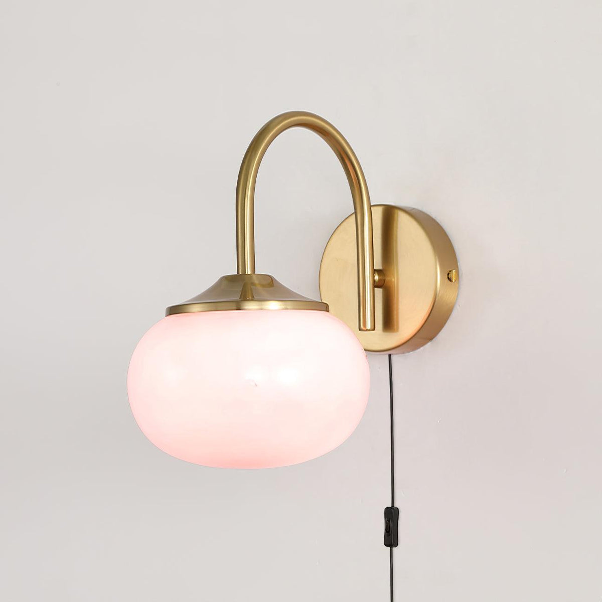 Kevely Premium zeitgenössische Kunst-Wandleuchte aus Glas mit Stecker