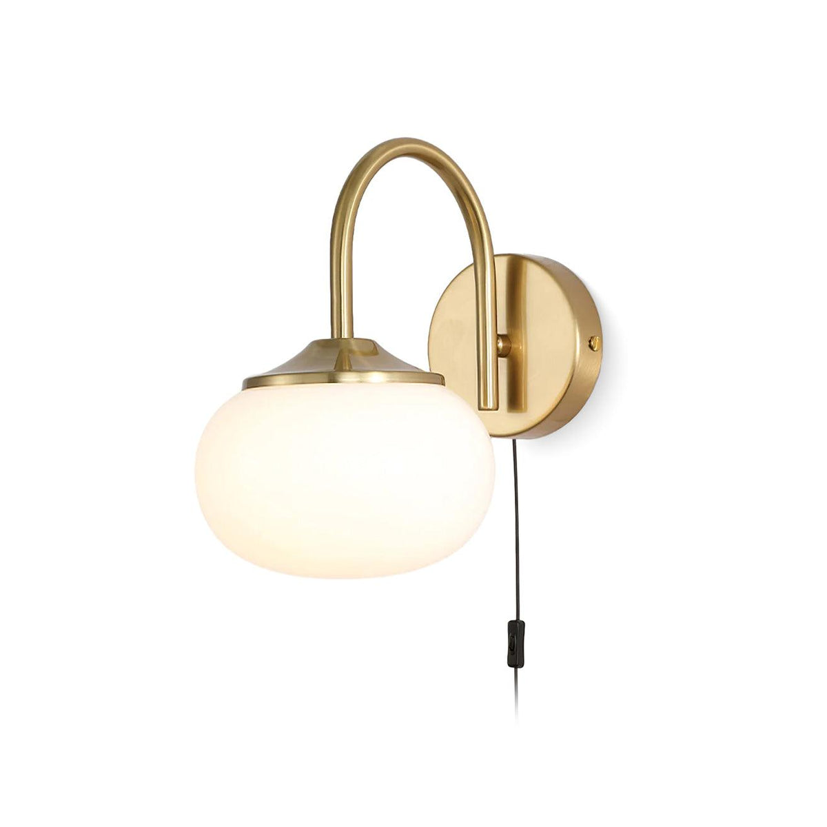 Kevely Premium zeitgenössische Kunst-Wandleuchte aus Glas mit Stecker