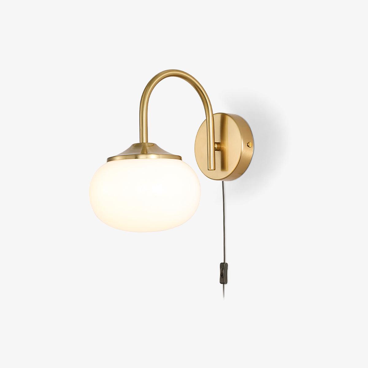 Kevely Premium zeitgenössische Kunst-Wandleuchte aus Glas mit Stecker
