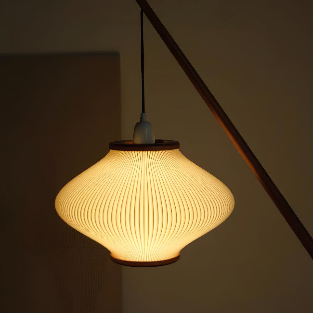 Ervenil Mid-Century-Stil Stehleuchte aus Holz und Glas