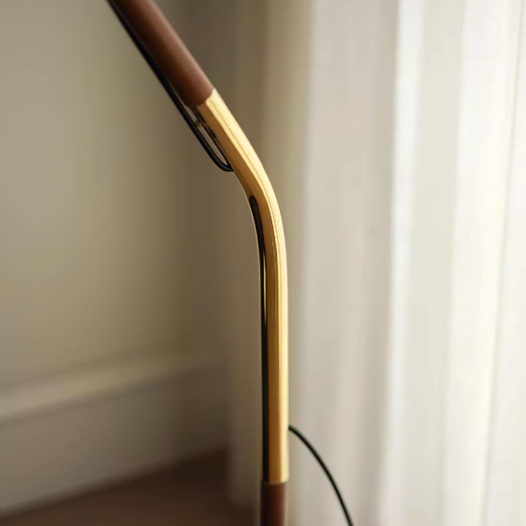Ervenil Mid-Century-Stil Stehleuchte aus Holz und Glas