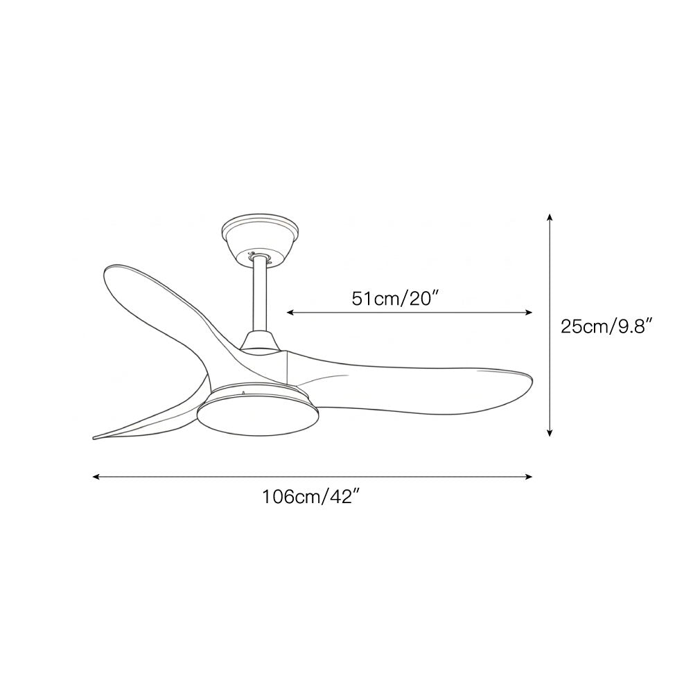 Liorueria Deckenventilator mit Beleuchtung
