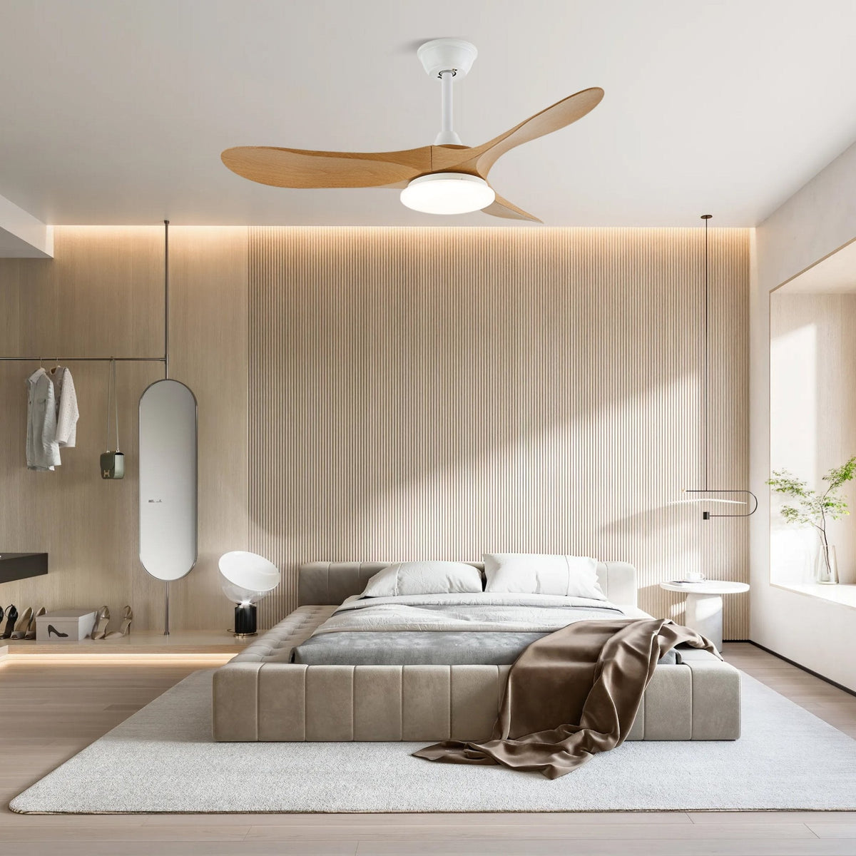 Oriken minimalistisch Deckenventilator mit Beleuchtung