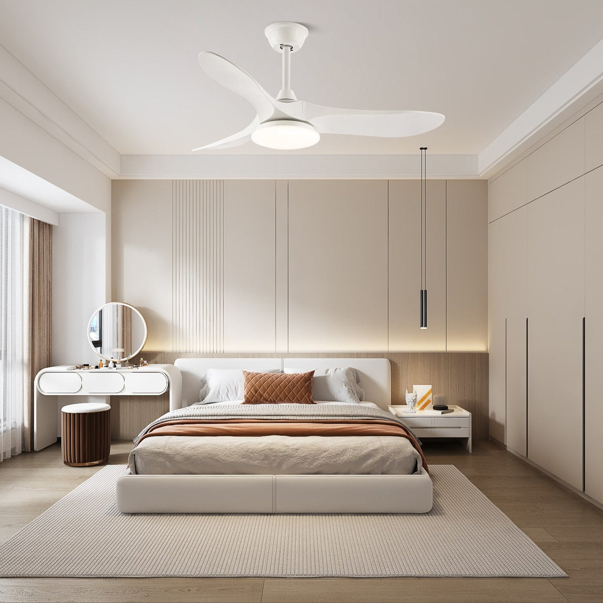 Oriken minimalistisch Deckenventilator mit Beleuchtung