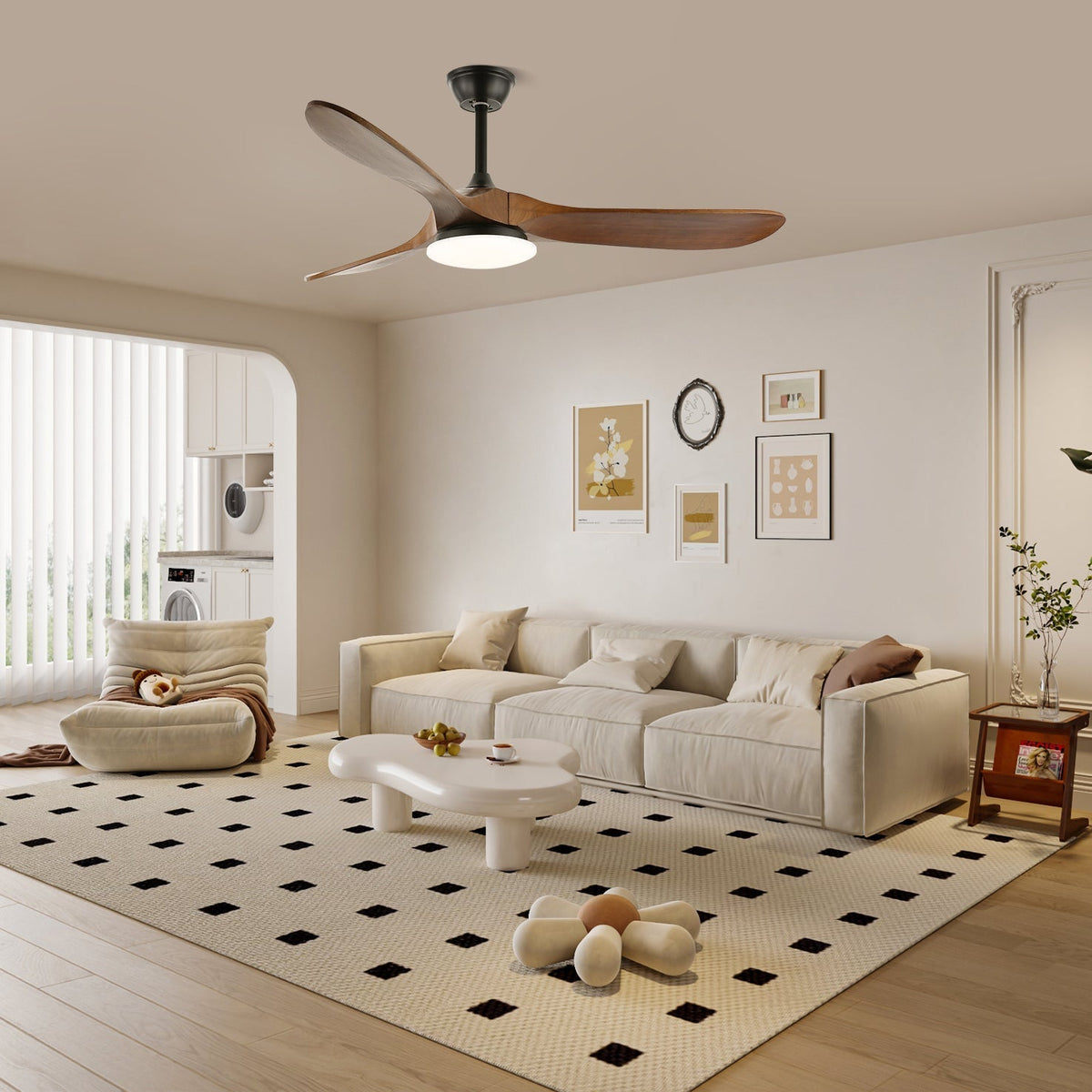 Oriken minimalistisch Deckenventilator mit Beleuchtung