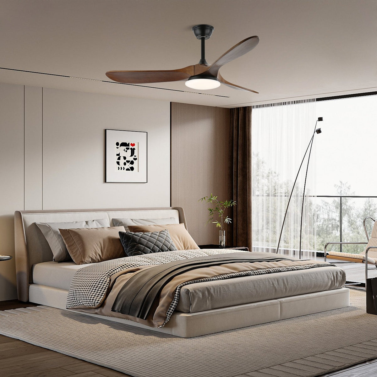 Oriken minimalistisch Deckenventilator mit Beleuchtung