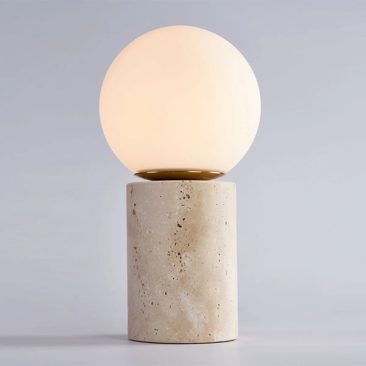 Norinise Tischleuchte aus Travertin in Beige