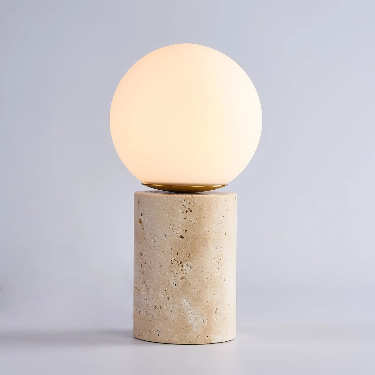 Norinise Tischleuchte aus Travertin in Beige