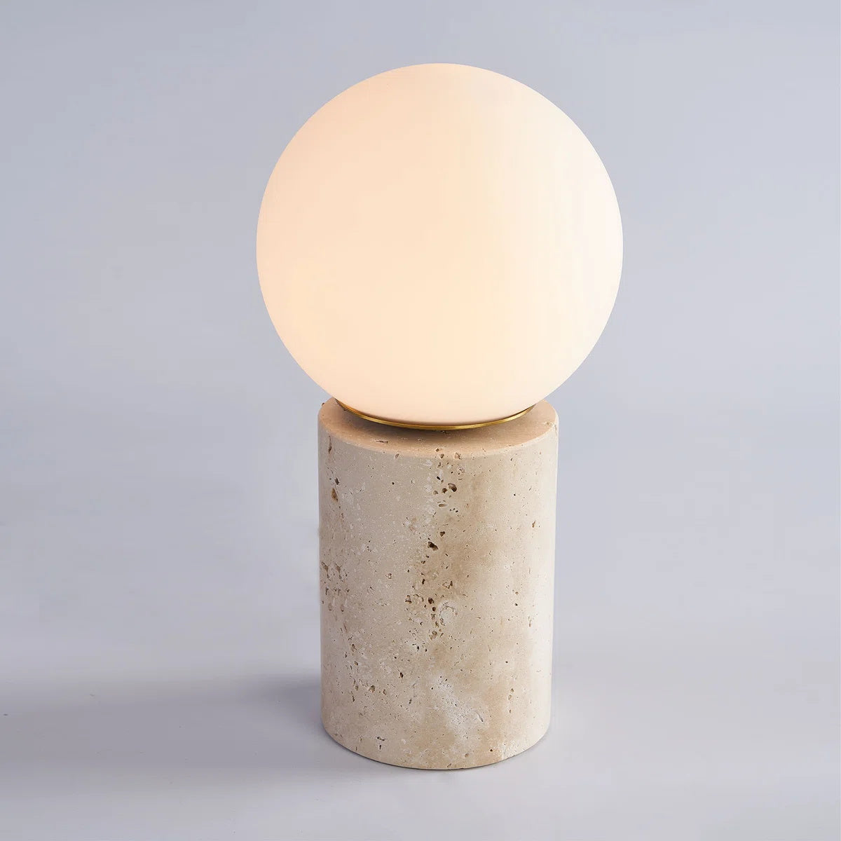 Norinise Tischleuchte aus Travertin in Beige