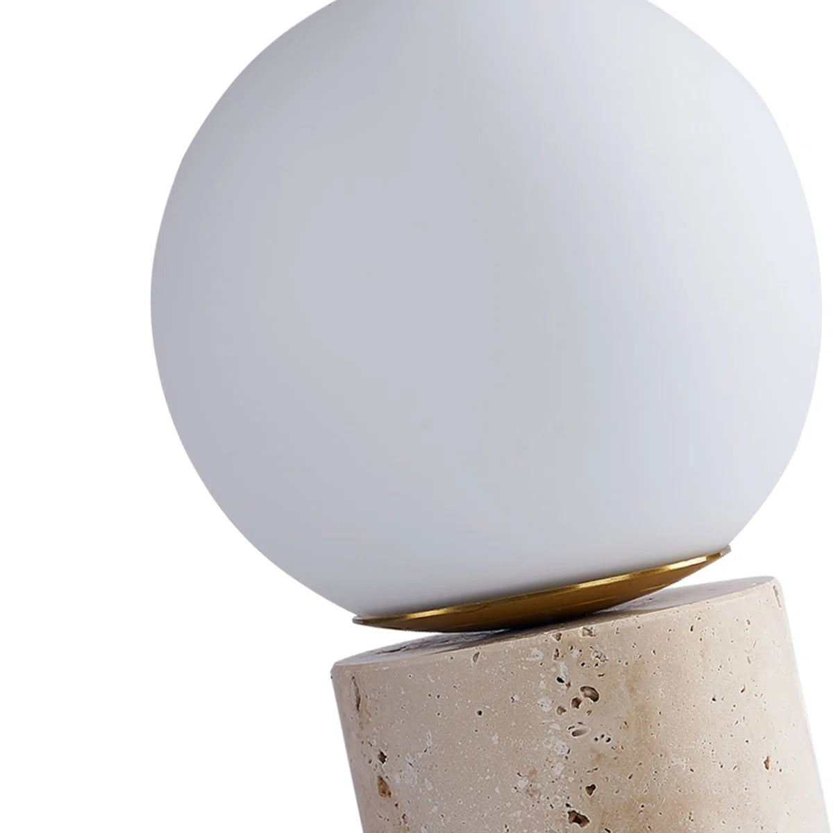 Norinise Tischleuchte aus Travertin in Beige
