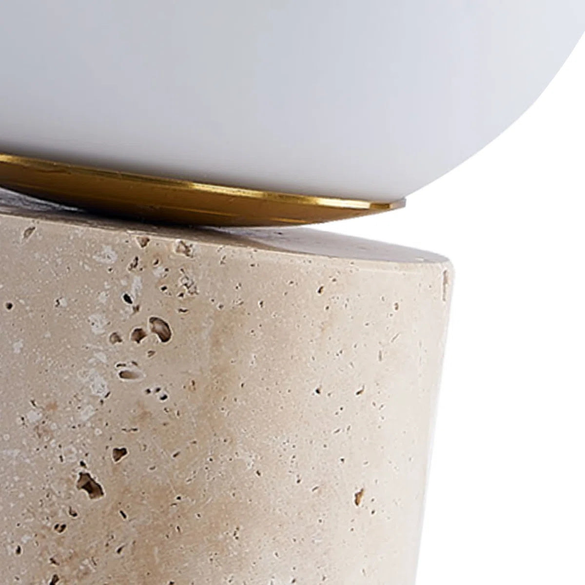 Norinise Tischleuchte aus Travertin in Beige