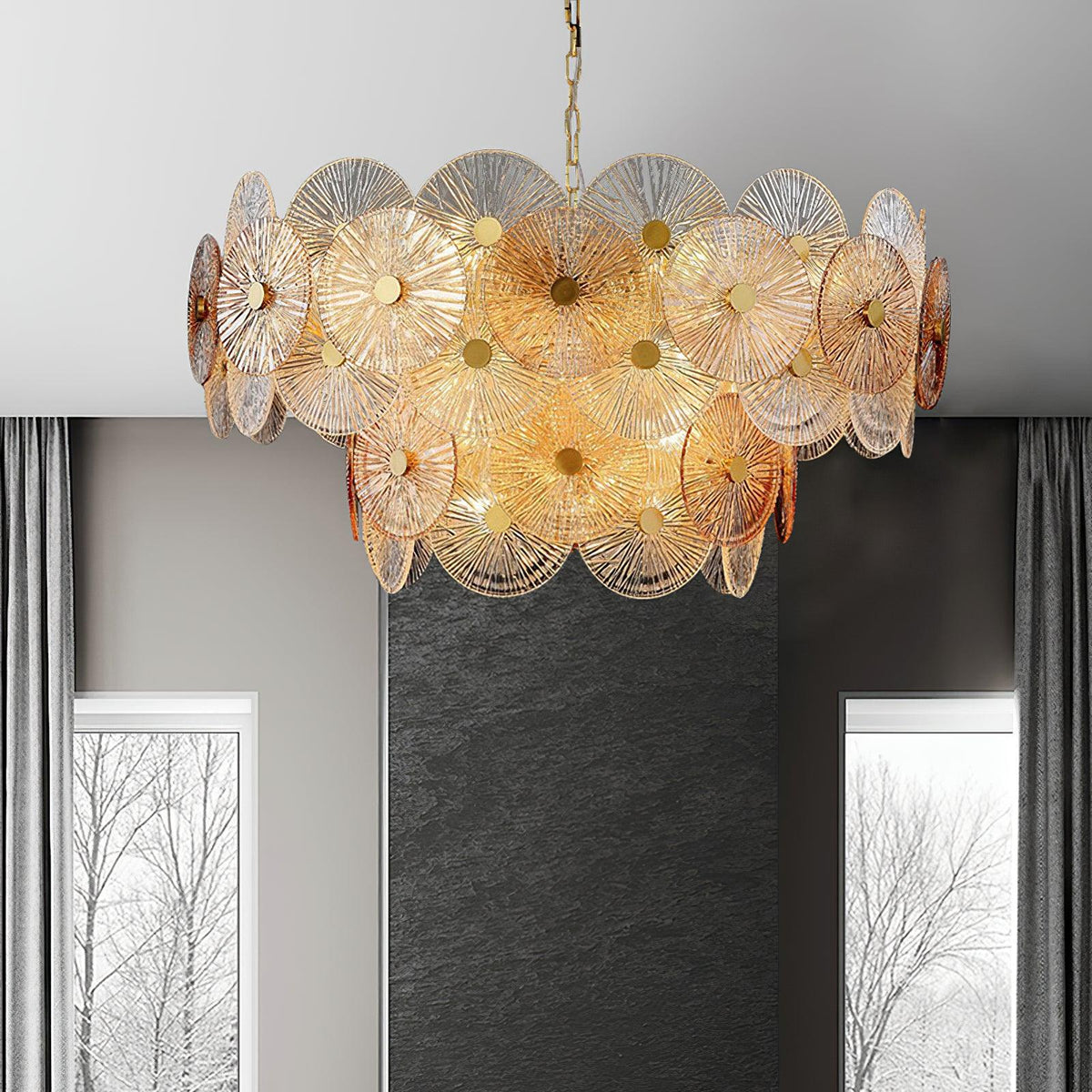 Liororiel Kronleuchter aus Glas
