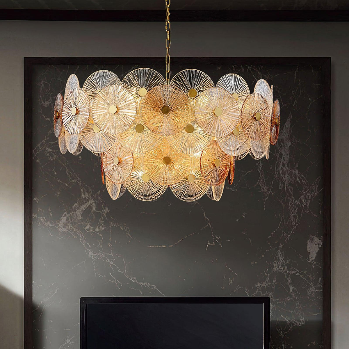 Liororiel Kronleuchter aus Glas