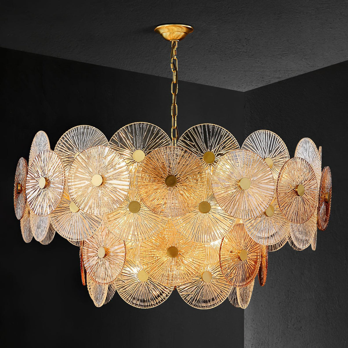 Liororiel Kronleuchter aus Glas
