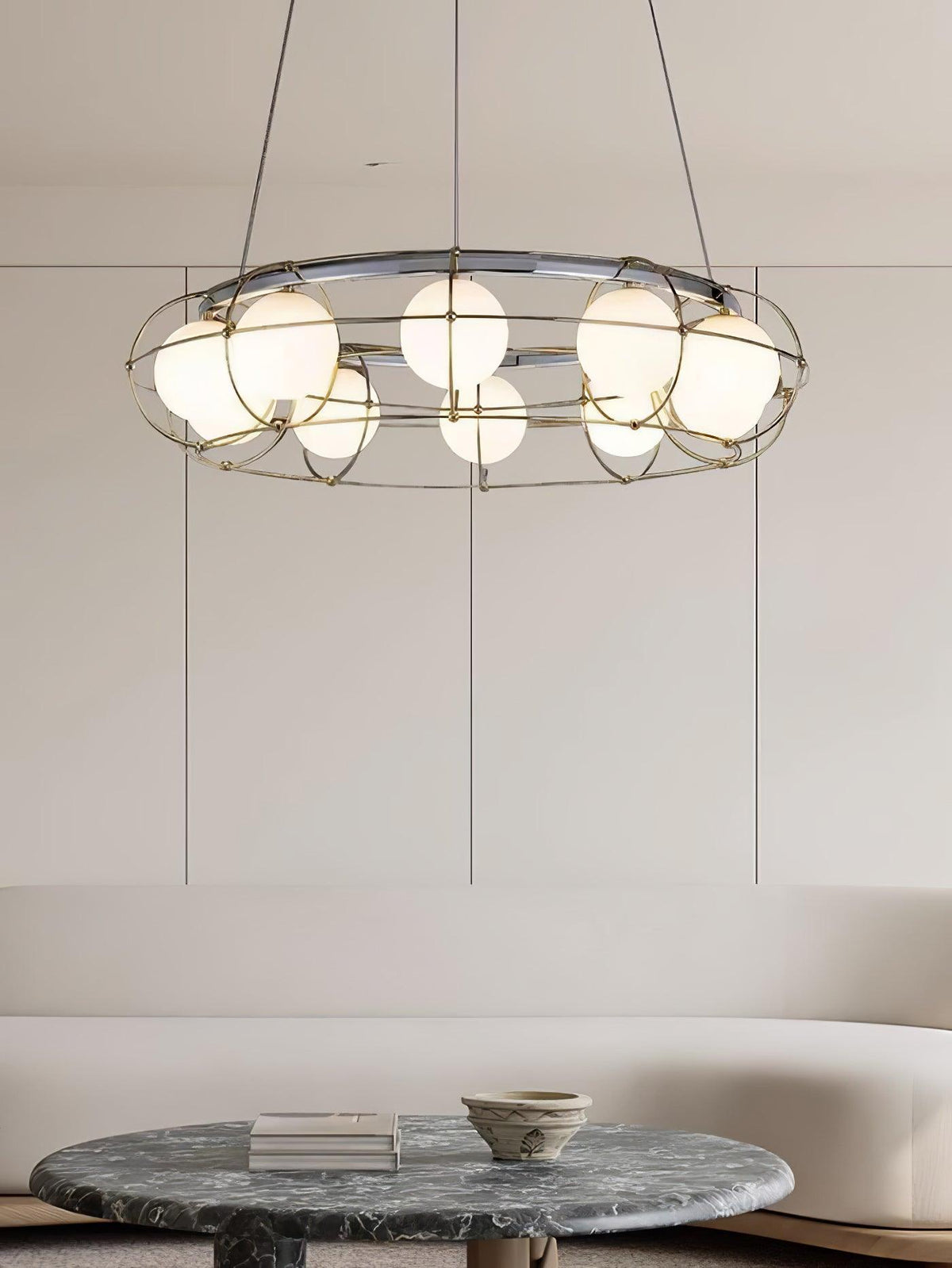 Velinissa Kronleuchter aus Glas im modernen Stil