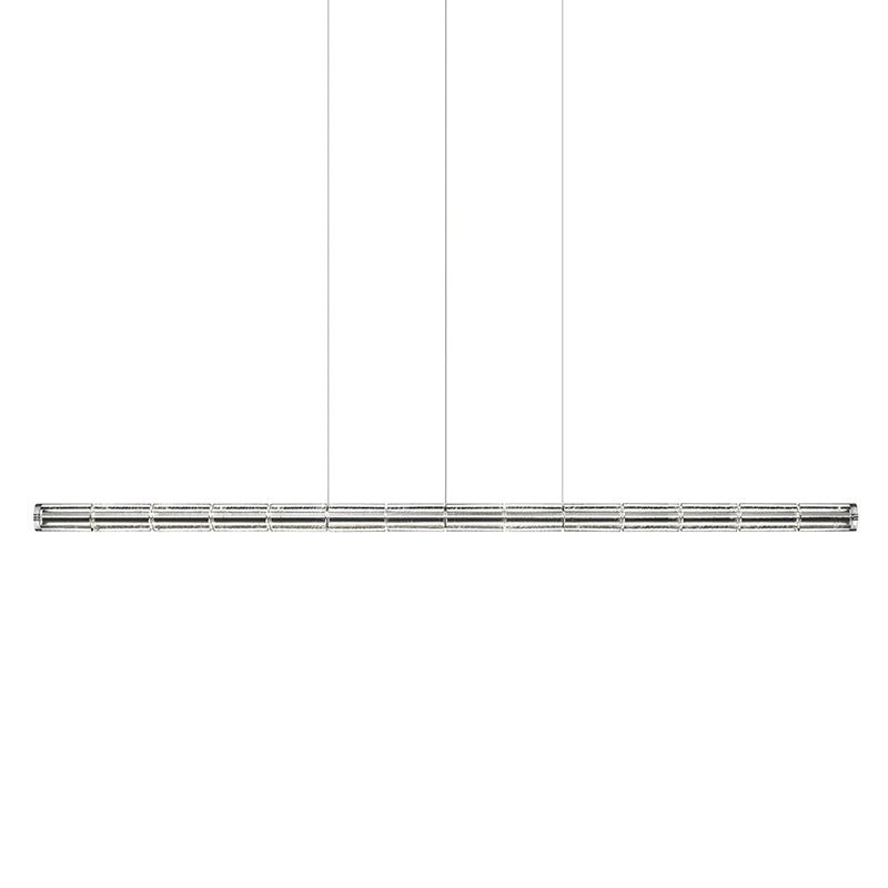 Karoa Linear Pendelleuchte aus transparentem Glas