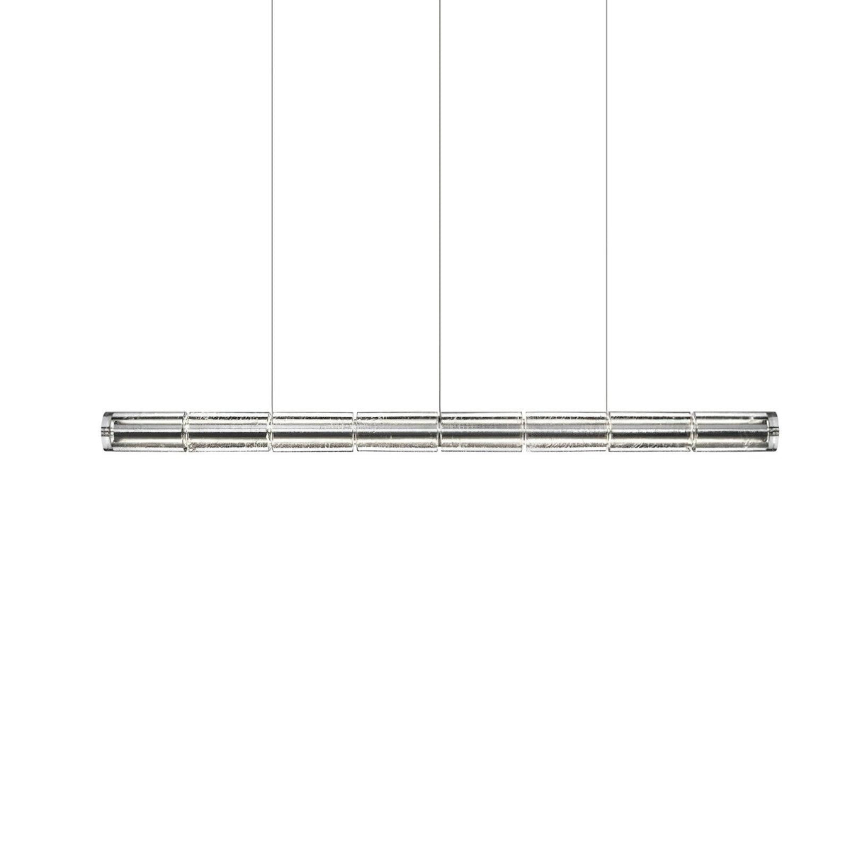 Karoa Linear Pendelleuchte aus transparentem Glas