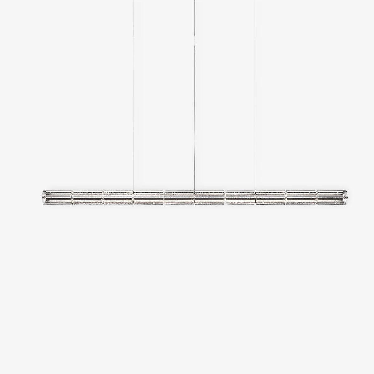 Karoa Linear Pendelleuchte aus transparentem Glas